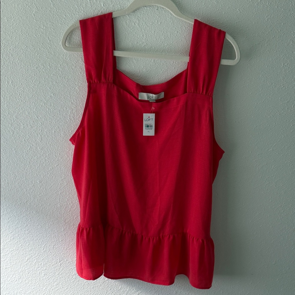 LOFT Bright Pink Sleeveless Blouse